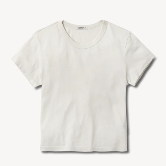 Buck Mason Pima White Women's T-Shirt - Picture 2 of 4